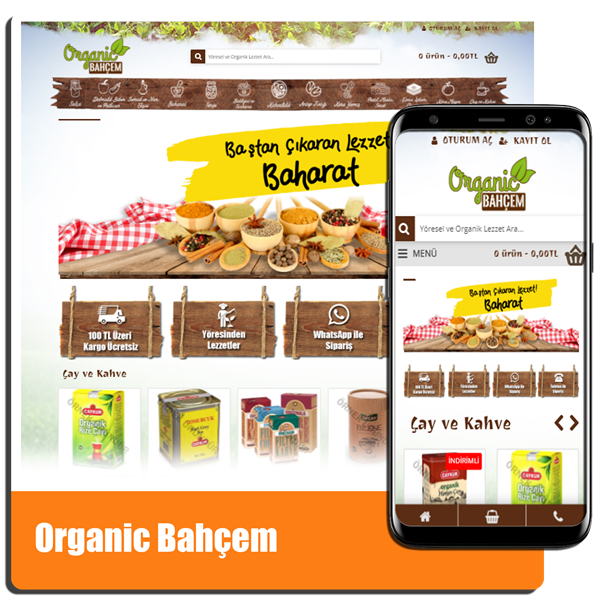 Organic Bahçem E-Ticaret Demosu